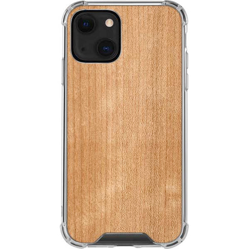 Natural Wood iPhone 14 Plus Clear Case