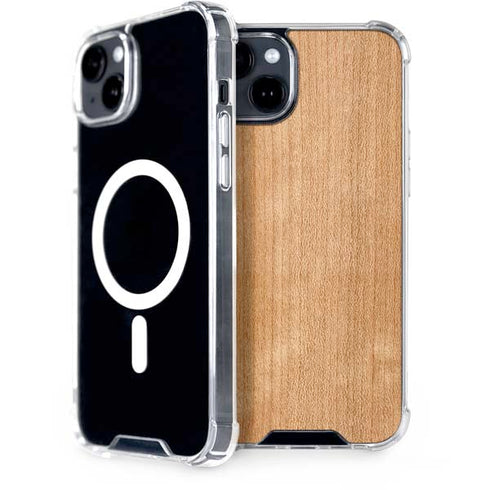 Natural Wood iPhone 15 Plus MagSafe Case