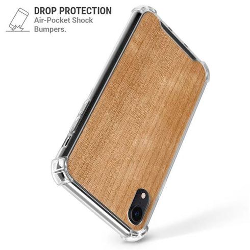 Natural Wood iPhone XR Clear Case