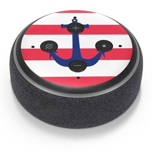 Nautical Stripes Amazon Echo Dot Skin