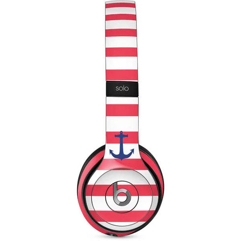 Nautical Stripes Beats Solo 2 Wired Skin