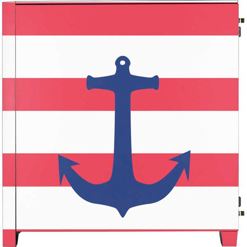 Nautical Stripes Corsair 4000D Tempered Glass Mid-Tower ATX Case Skin