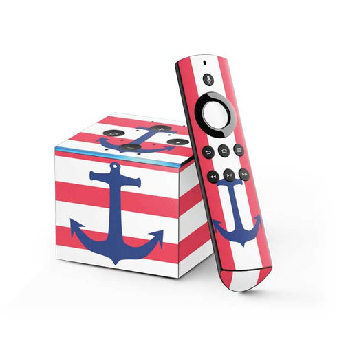 Nautical Stripes Fire TV Cube Skin