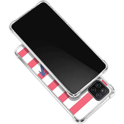 Nautical Stripes Galaxy A12 Clear Case