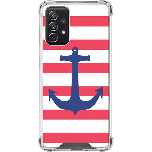 Nautical Stripes Galaxy A72 5G Clear Case