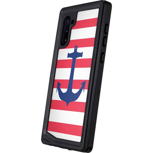Nautical Stripes Galaxy Note 10 Waterproof Case