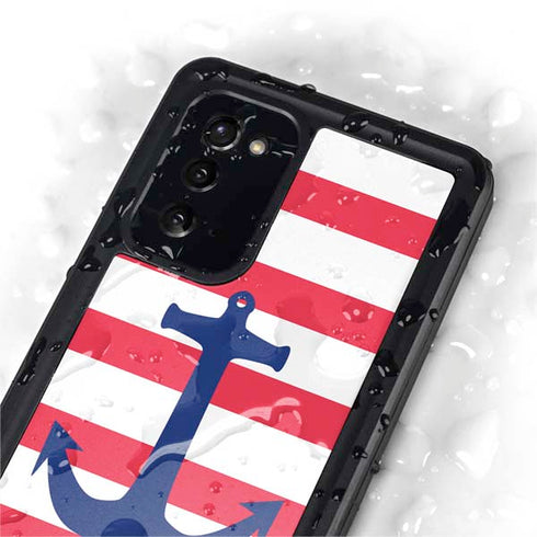 Nautical Stripes Galaxy Note20 5G Waterproof Case