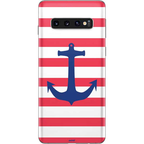 Nautical Stripes Galaxy S10 Skin
