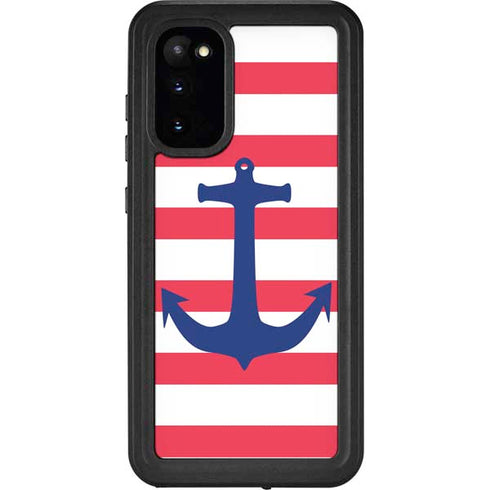 Nautical Stripes Galaxy S20 Waterproof Case