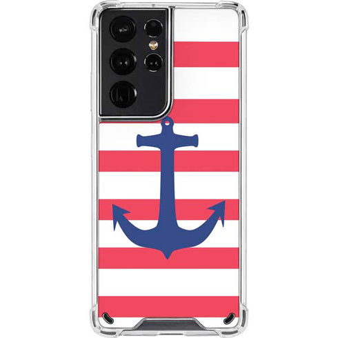 Nautical Stripes Galaxy S21 Ultra 5G Clear Case