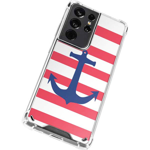 Nautical Stripes Galaxy S21 Ultra 5G Clear Case