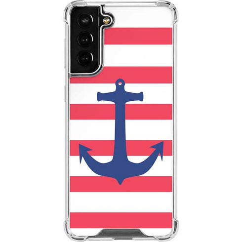 Nautical Stripes Galaxy S22 Plus Clear Case