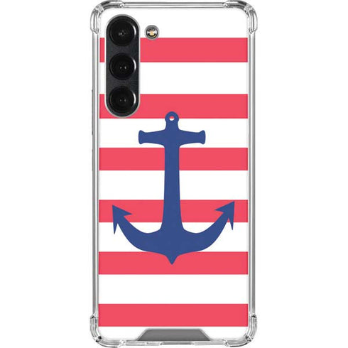 Nautical Stripes Galaxy S23 Plus Clear Case