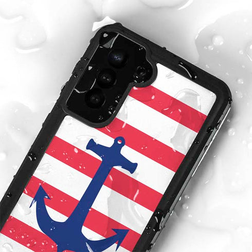 Nautical Stripes Galaxy S23 Plus Waterproof Case