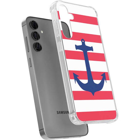 Nautical Stripes Galaxy S24 Plus Clear Case