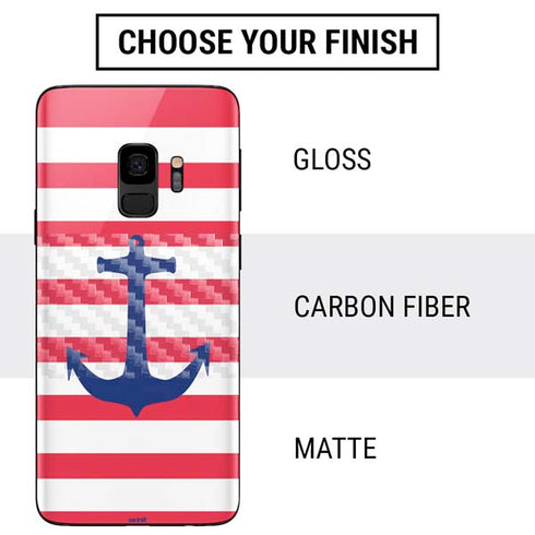 Nautical Stripes Galaxy S9 Skin