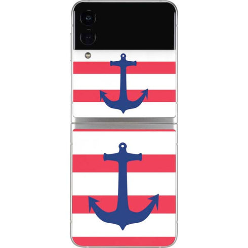 Nautical Stripes Galaxy Z Flip3 5G Skin