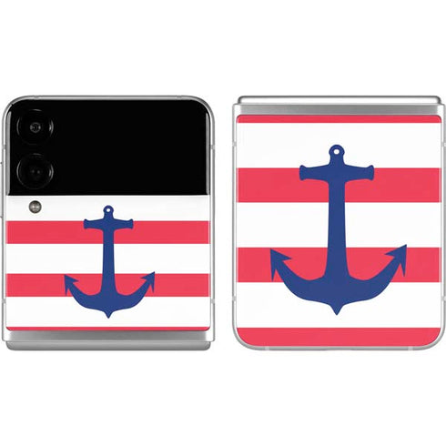Nautical Stripes Galaxy Z Flip4 5G Skin