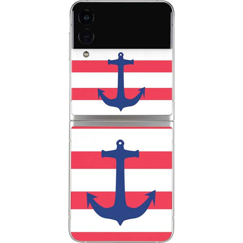 Nautical Stripes Galaxy Z Flip4 5G Skin
