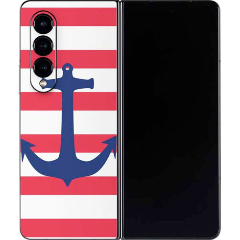 Nautical Stripes Galaxy Z Fold4 5G Skin