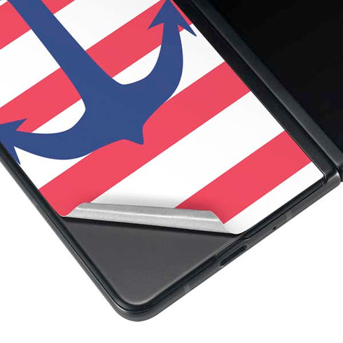 Nautical Stripes Galaxy Z Fold4 5G Skin