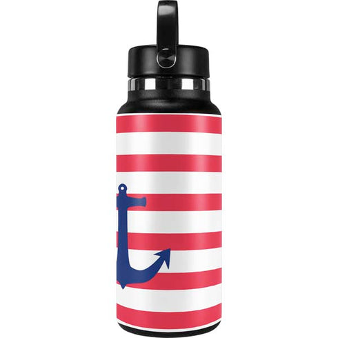 Nautical Stripes Hydro Flask 32oz Wide Mouth Skin