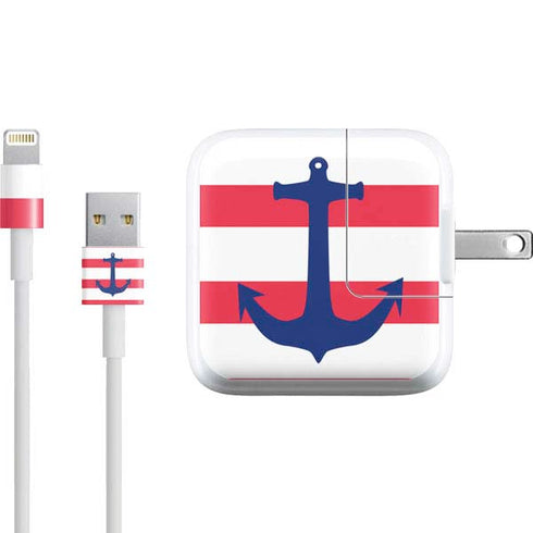 Nautical Stripes iPad Charger (10W USB) Skin