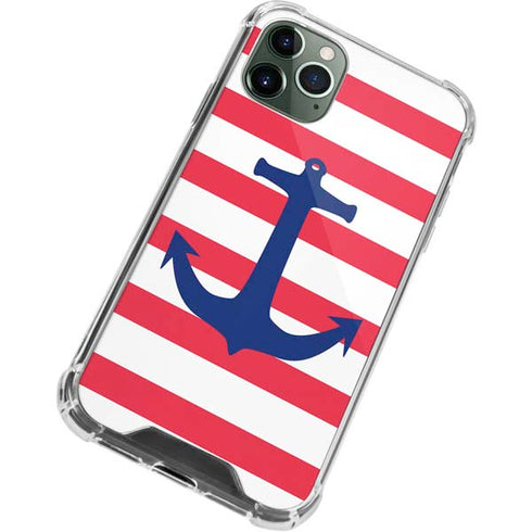 Nautical Stripes iPhone 11 Pro Max Clear Case