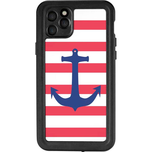 Nautical Stripes iPhone 11 Pro Max Waterproof Case