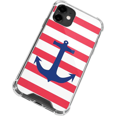 Nautical Stripes iPhone 12 Clear Case