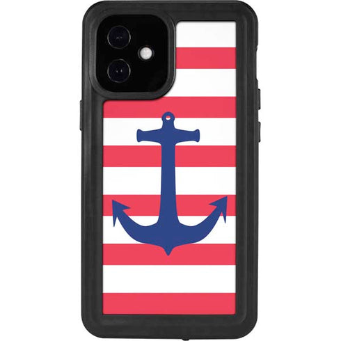 Nautical Stripes iPhone 12 Mini Waterproof Case
