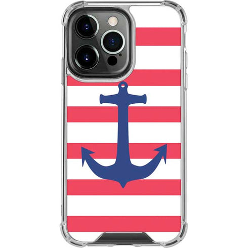 Nautical Stripes iPhone 13 Pro Clear Case