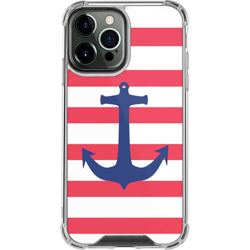 Nautical Stripes iPhone 13 Pro Max Clear Case