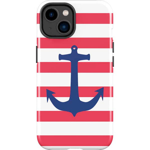 Nautical Stripes iPhone 15 Plus Impact Case
