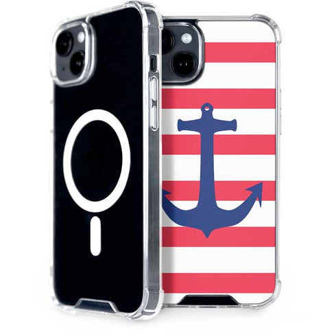 Nautical Stripes iPhone 15 Plus MagSafe Case