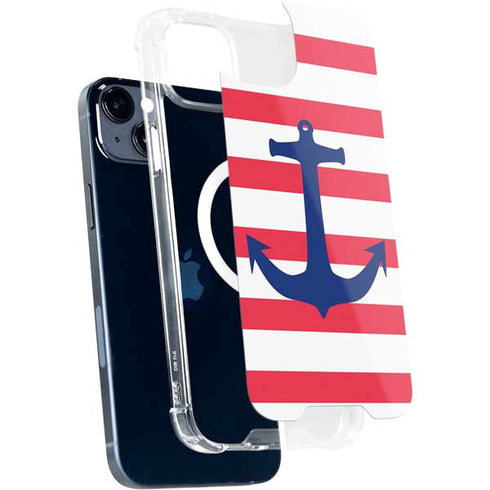 Nautical Stripes iPhone 15 Plus MagSafe Case