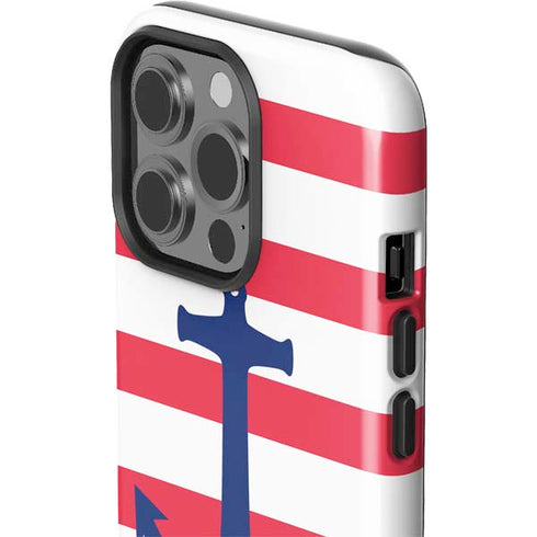 Nautical Stripes iPhone 15 Pro Impact Case