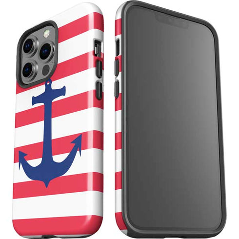 Nautical Stripes iPhone 15 Pro Impact Case
