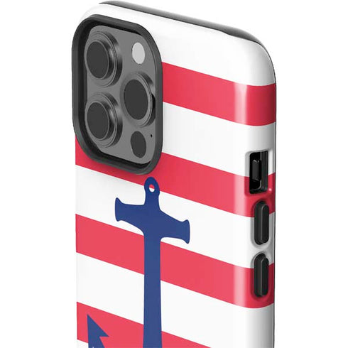 Nautical Stripes iPhone 14 Pro Max Impact Case