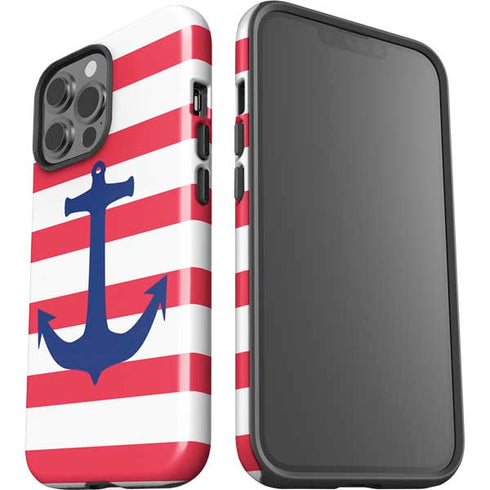 Nautical Stripes iPhone 15 Pro Max Impact Case