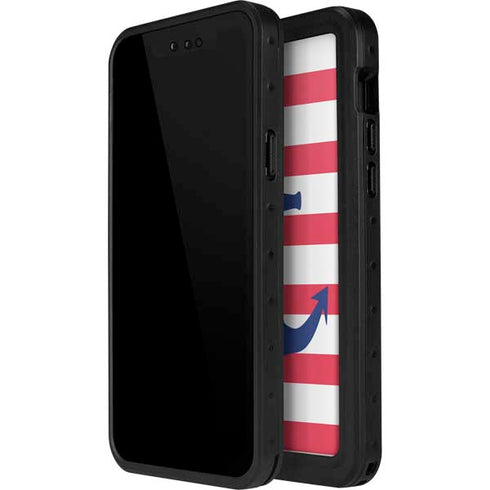 Nautical Stripes iPhone 14 Pro Max Waterproof Case