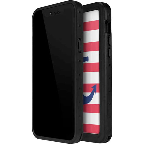 Nautical Stripes iPhone 15 Waterproof Case