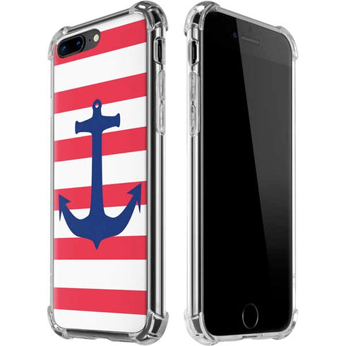 Nautical Stripes iPhone 7/8 Plus Clear Case