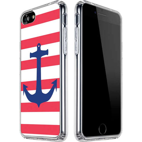 Nautical Stripes iPhone SE (2nd & 3rd Gen) Clear Case