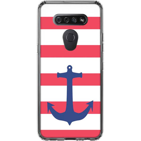 Nautical Stripes LG K51/Q51 Clear Case