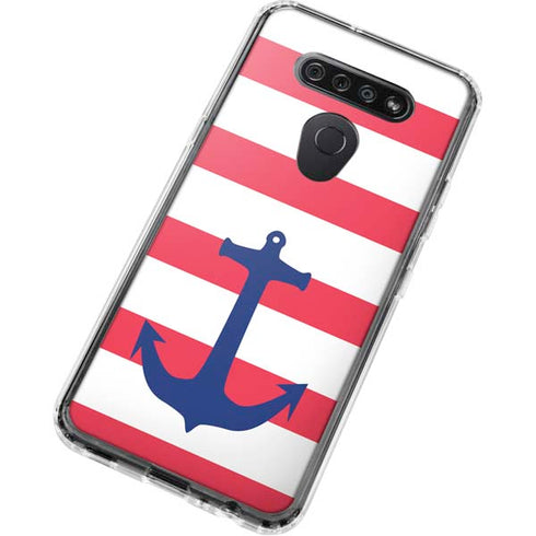 Nautical Stripes LG K51/Q51 Clear Case