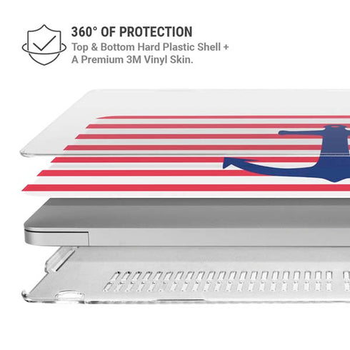 Nautical Stripes MacBook Pro 15in (2016-19) Case plus Skin