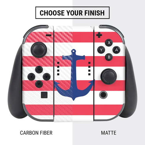 Nautical Stripes Nintendo Switch Bundle Skin
