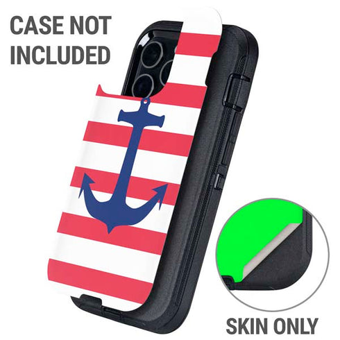 Nautical Stripes Otterbox Defender iPhone Skin