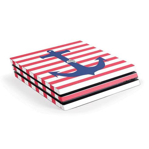 Nautical Stripes PS4 Pro Console Skin